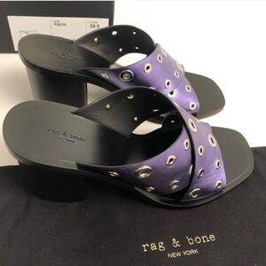 Rag and Bone Paige Metallic Lilac heeled sandals